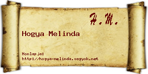 Hogya Melinda névjegykártya
